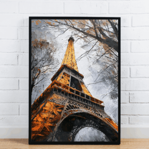 Eiffel Tower In Golden Tones