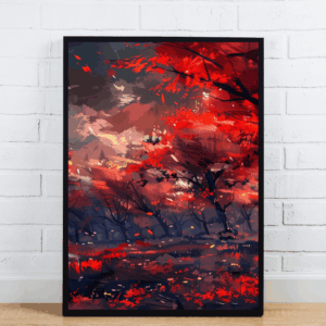 Red Autumn Fantasy Forest