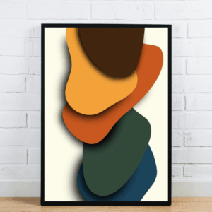 Layered Earth Tone Abstract Shapes