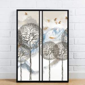 Modern Tree Art With Flying Birds