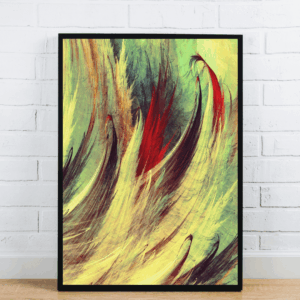 Abstract Colorful Feather Strokes