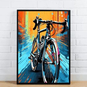 Bold Abstract Bike Art