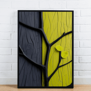 Textured Tree Branch Art