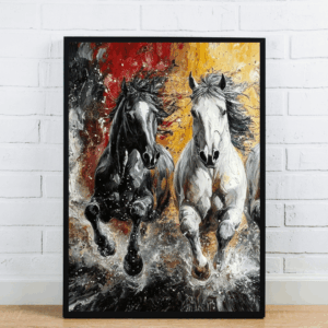 Running Horses Painting in Vibrant Colors