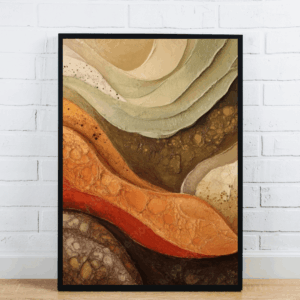 Abstract Layered Earth Tone Art