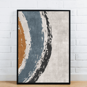 Abstract Framed Art With Earthy Tones