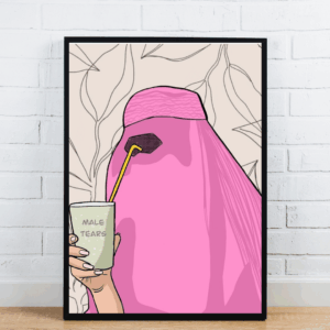Feminist Art In Pink Burqa