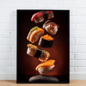 Floating Sushi Pieces