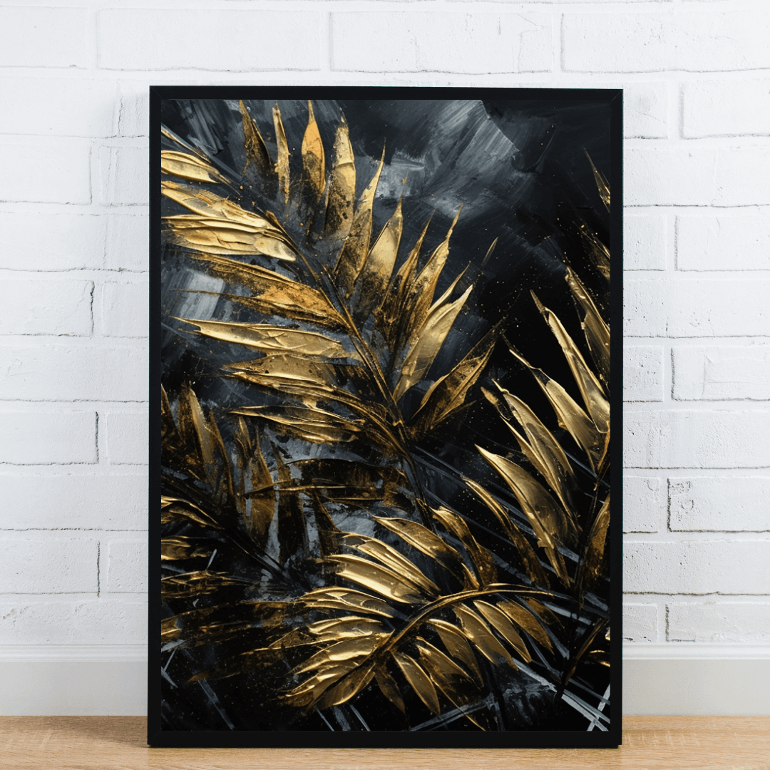Gold Palm Leaves Art
