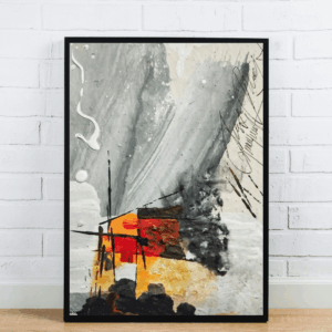 Abstract With Orange And Grey Tones