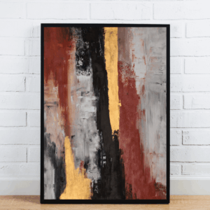 Contemporary Red And Gold Art