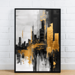 City Skyline Abstract Painting