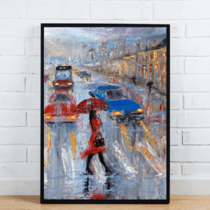Woman With Red Umbrella