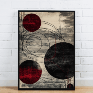 Bold Red And Black Circle Design