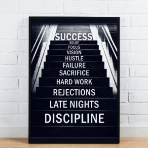 Success Stairs Motivation Poster