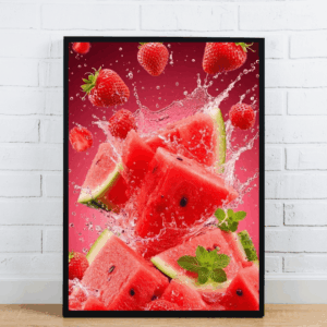 Juicy Fruit Splash Poster