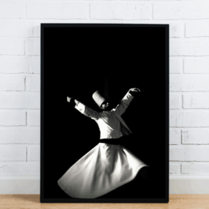 Whirling Dervish in Black and White